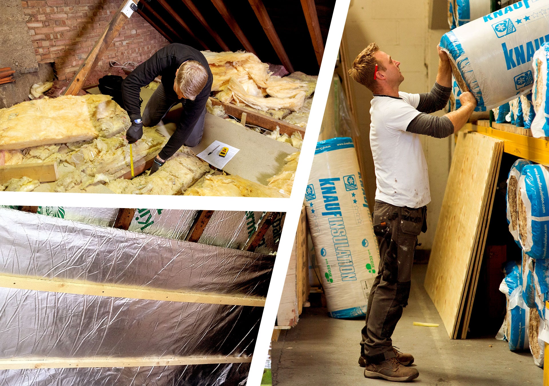 Loft insulation installation in Westminster - SW1 - insulation rolls laid between joists